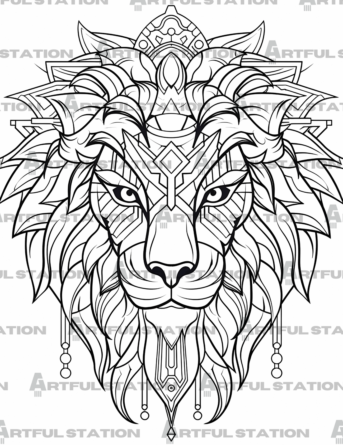 Mandala Animals Adult Coloring Book