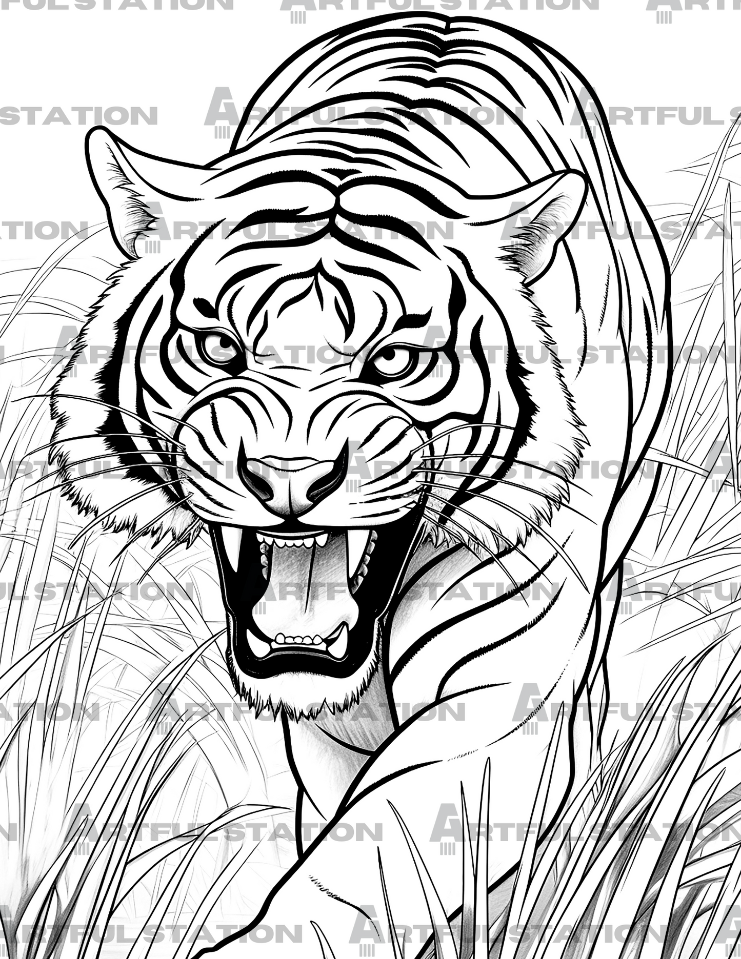 Animals of the Savanna Adult Coloring Book