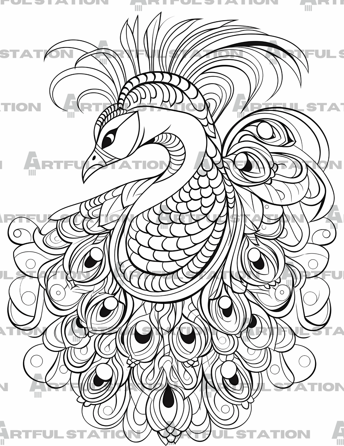 Mandala Animals Adult Coloring Book