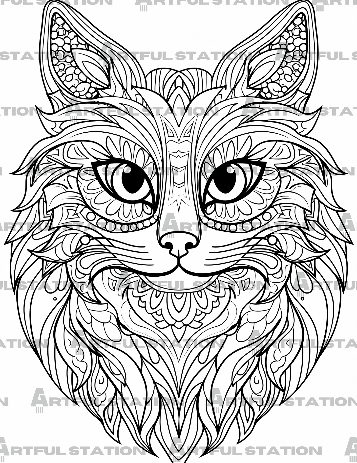 Mandala Animals Adult Coloring Book