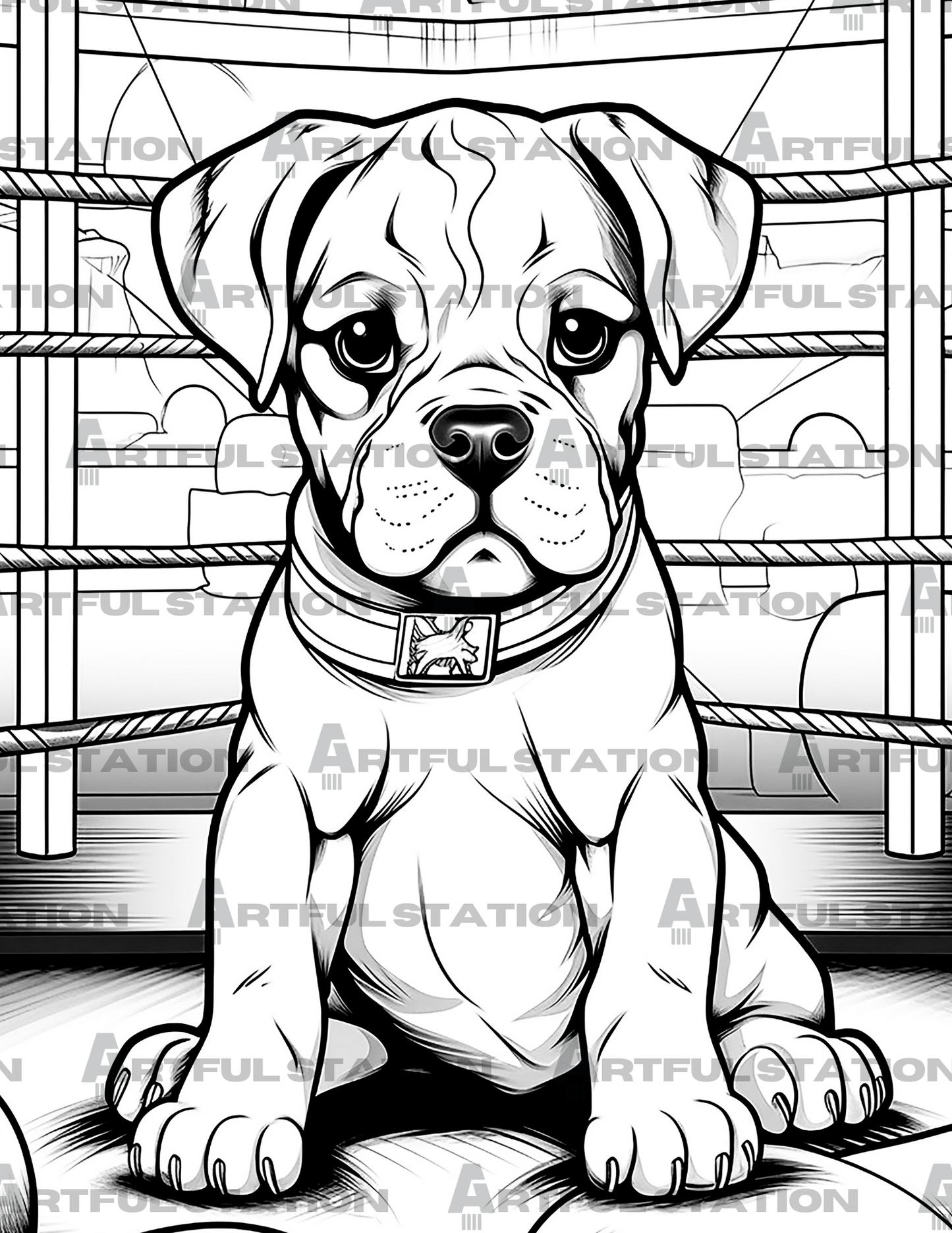 Adorable Puppies Adult Coloring Book