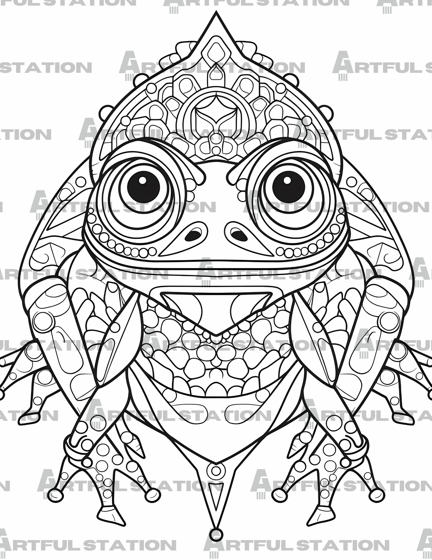 Mandala Animals Adult Coloring Book