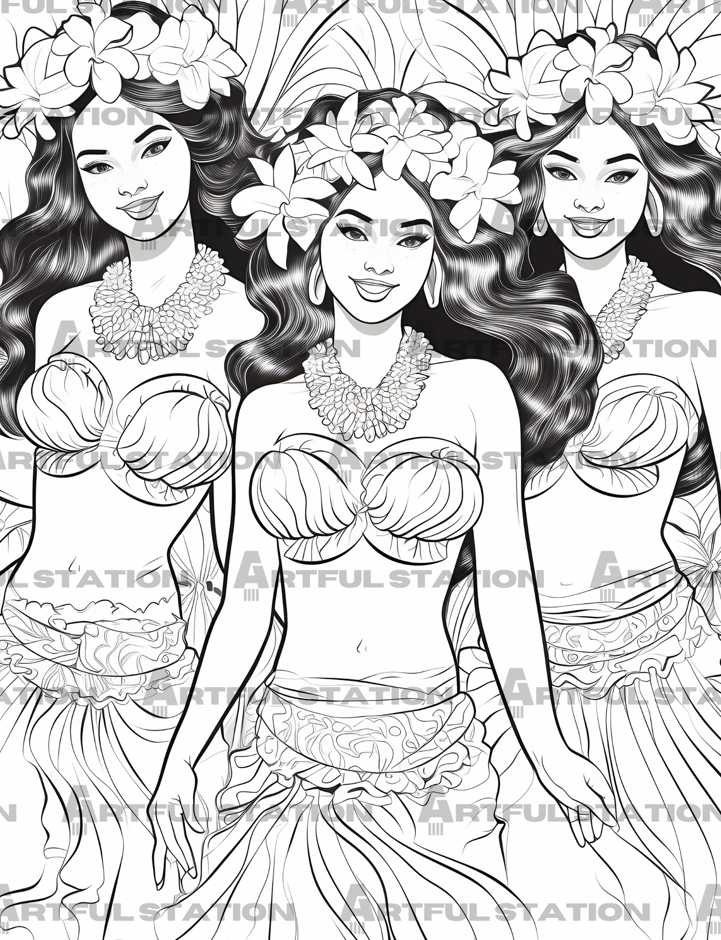 Hawaiian Escape Adult Coloring Book *Help Maui!*