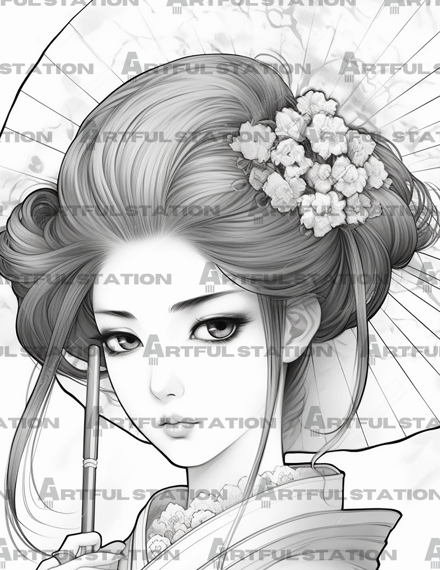 Journey to Japan Adult Coloring Book