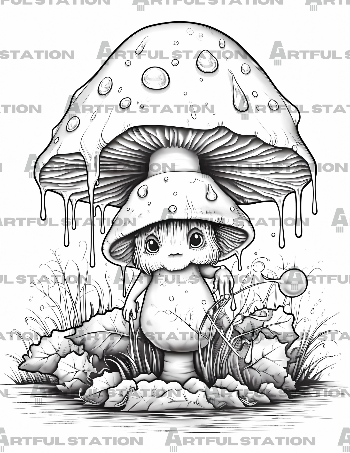 Mushroom Coloring Book