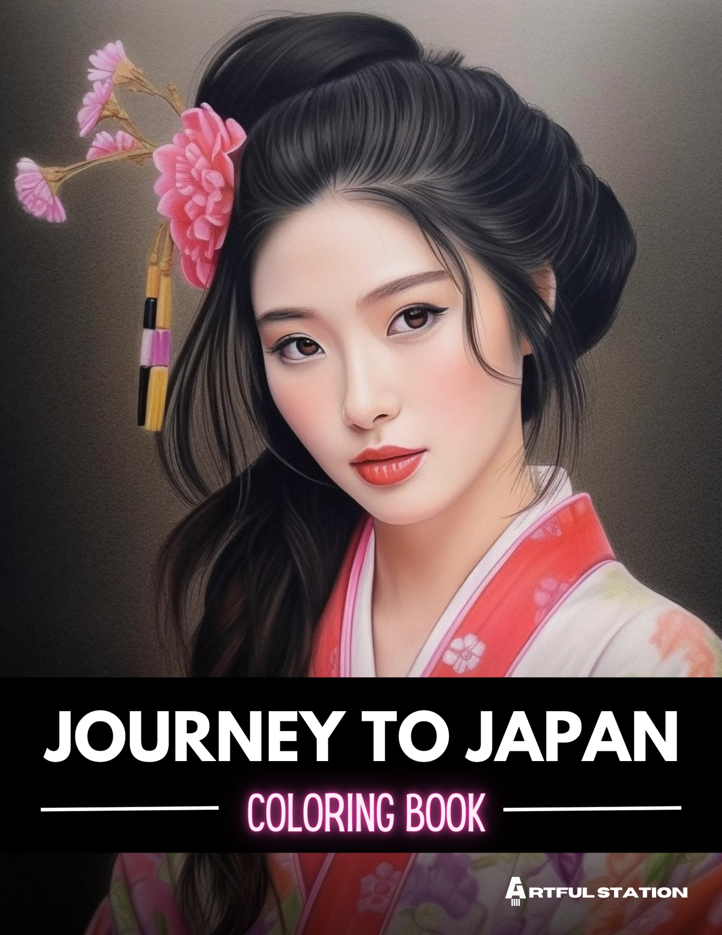 Journey to Japan Adult Coloring Book