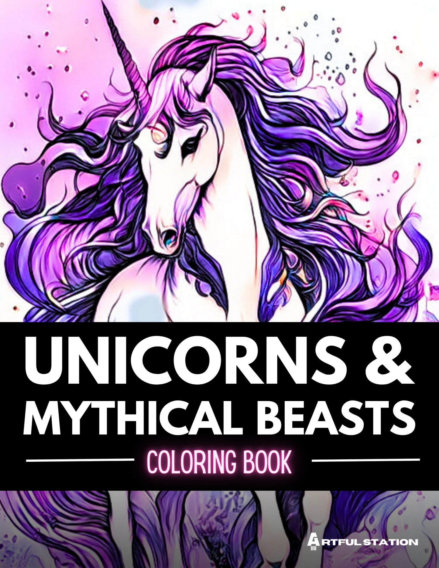 Unicorns & Mythical Beasts Adult Coloring Book